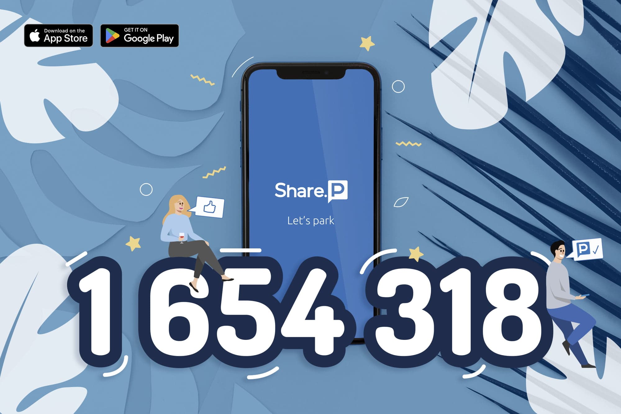 1,654,318 people searched for parking with Share.P in 2022!