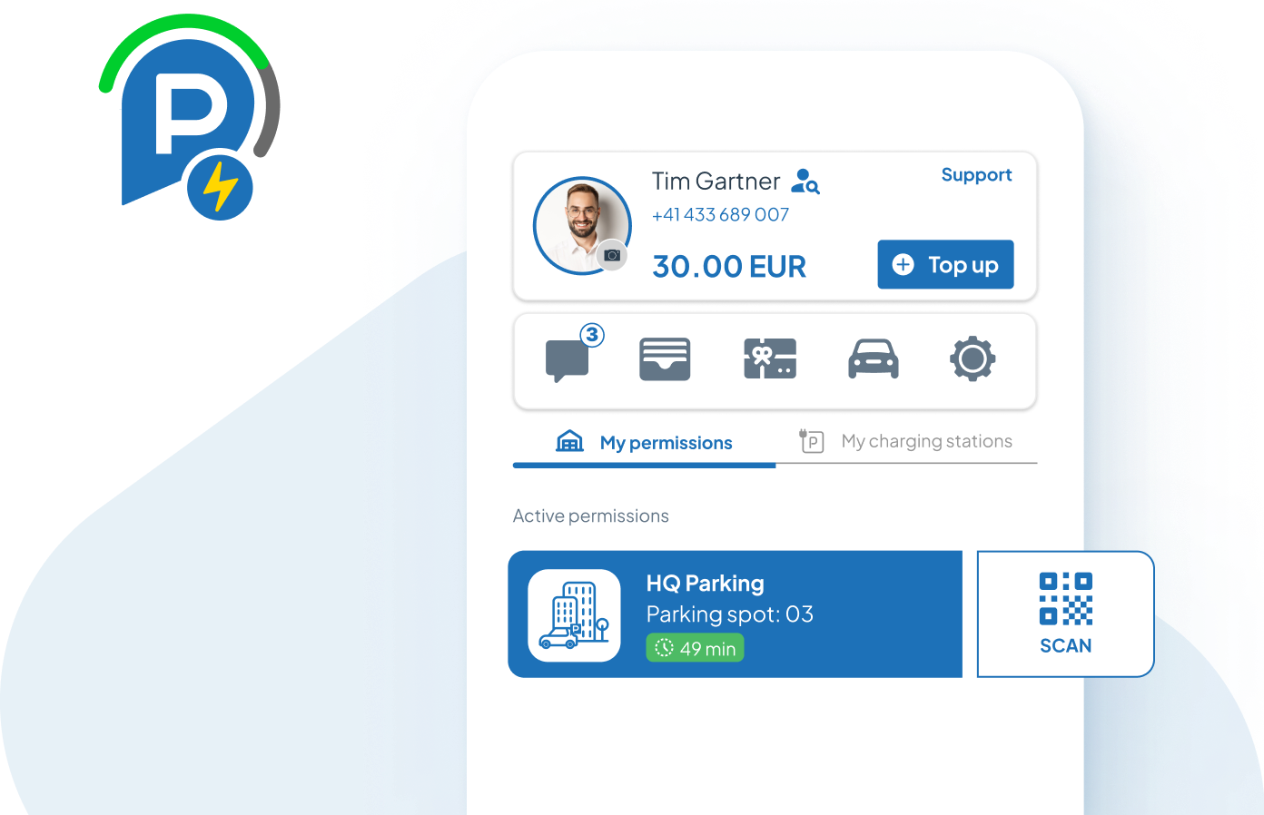 Parking management illustration